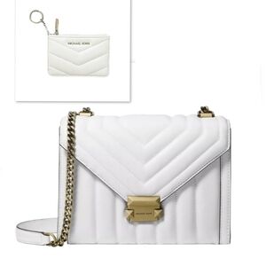 MICHAEL KORS Whitney Large Quilted Leather Convertible Shoulder Bag + Cardholder